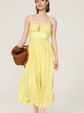 ulla johnson freya yellow dress size 0 great condition